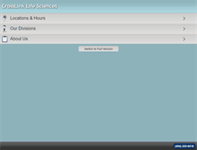 Tablet Screenshot of crosslinklifesciences.com